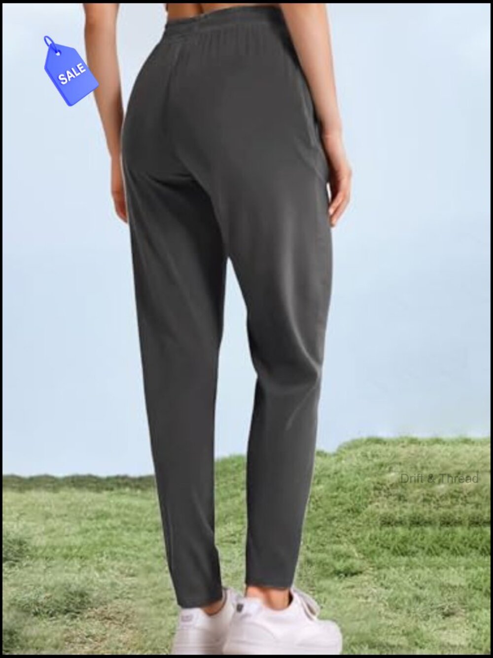 Women's Quick Dry Hiking Pants with Zipper Pockets Stretchy Athletic Joggers - Picture 3 of 6